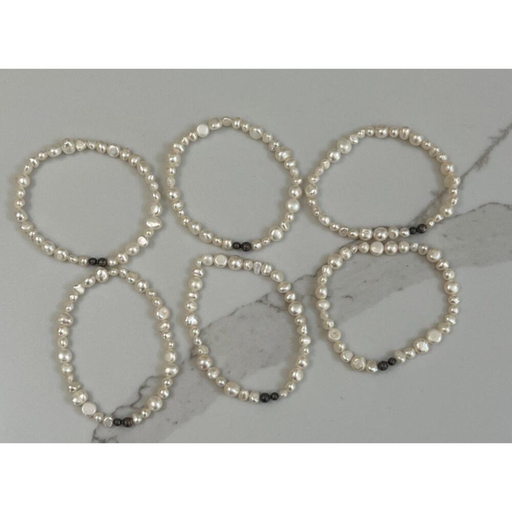 Silpada Sterling Silver Fresh Water Pearl Bracelet Set Of 6 Goddess